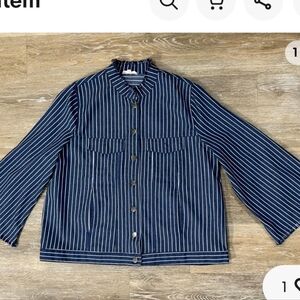 EASEL Railroad Striped Bell Sleeve Jacket
